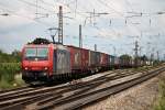 SBB Cargo Re 482 017-1 am 12.07.2014 mit dem 41613 (Krefeld Uerdingen - Novara) beim Abzweig Leutersberg.