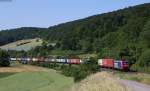 Re 482 015-5 mit einem Containerzug bei Beulshausen 12.6.15