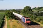 Re 482 007-2 mit dem  DGS 40769 (Kork-Glattbrugg) bei Hügelheim 24.6.15