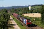 Re 482 024-7 mit einem Stahlzug bei Denzlingen 10.7.15