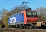 482 015-5 SBB-Cargo mit Flachwagen durch Bonn-Beuel - 27.11.2015