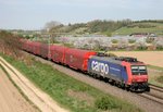 482 023 mit DGS 48663 (Gttingen–Basel SBB Rb) am 22.04.2015 zwischen Buggingen und Mllheim (Baden)