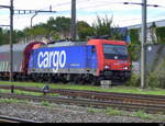 SBB - Lok 484 021-1 mit Güterzug unterwegs in Pratteln am 2024.09.30 ....