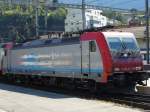 SBB - Cisalpino / SBB E-Lok 484 015-3 in den Cisalpino Farben bei der einfahrt in den Bahnhof von Brig am 20.09.2007