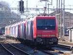 Am 17.2.05 standen Re 484 013-8, 011-2, 012-0, 015-3 und 016-1 in Bellinzona abgestellt