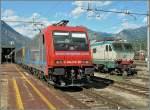 Die SBB Re 484 016 in Domodossola: Am 30.