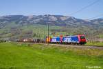 Re 484 013 und 019 am 25.04.13 in Steinen