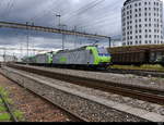 BLS - Loks 485 016-0 mit 485 019-4 mit Rolla unterwegs in Prattelen am 21.07.2018