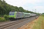 Mit einer RoLa (Novara Boschetto - Freiburg (Brsg) Rbf) fuhr am Mittag des 20.07.2019 die Re 485 017 am Abzweig Leutersberg in Richtung Zielbahnhof, welcher nur noch wenige Kiloemter entfernt war.