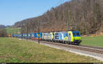 BLS Cargo Re 485 009 und eine Re 486 mit einem UKV-Zuk am 6.