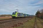 BLS Cargo Bombardier Traxx 485 020-2 mit KLV Zug in Babenhausen am 20.03.21