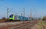 Re 485 020 mit dem DGS 43501 (Zeebrugge Ramskapelle - Domo II) in Friesenheim 8.3.24