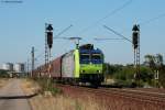 Re 485 010-3 mit geschlossenen Wagen bei Wiesental 24.8.09