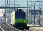 bls - 485 009-5 unterwegs als Lokzug bei der Durchfahrt im Bahnhof Herzogenbuchsee am 06.02.2011