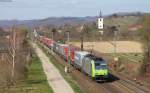 Re 485 001-2 mit einem KV Zug bei Denzlingen 19.3.14