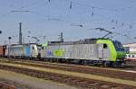 BLS Lok 485 019-4 und eine DB Lok 186 105-9 am Badischen Bahnhof In Basel.