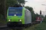 BLS 485 016 am 6.9.13 für TXL mit einem KLV nach Wanne-Eickel in Ratingen-Lintorf.