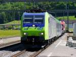 BLS - 485 007-9 mit Rolla im Bahnhof Wynigen am 20.05.2014