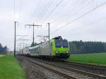 BLS - 485 010-3 unterwegs bei Lyssach am 18.04.2015