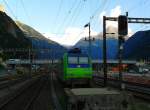 BLS 485 013-7 am 21.7.2015 auf einem Abstellgleis im Bahnhof Erstfeld.