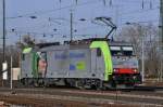 BLS Lokomotive 486 508-5 beim Badischen Bahnhof in Basel.