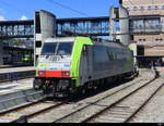 BLS - 486 509-3 abgestellt im Bahnhofsareal in Spiez am 2024.05.11