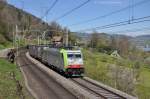 Re 486 506 mit KLV Zug am 26.04.2012 bei Immensee