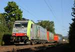 486 503 der BLS am Melzo Shuttle in Bonn Limperich am 04.09.2013