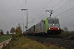 BLS Re 486 504 am 22.11.2013 mit dem 42013 von Wanne-Eikel nach Melzo bei der Durchfahrt in Müllheim (Baden) gen Basel.