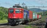 Ae 610 496  STADT WIL  mit GZ im Bhf. Hornussen/AG unterwegs in Richtung Basel  21.6.2007