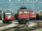 SBB Ae 6/6 11520 mit BB Triebzug BR 4024 nach Feldkirch und BB Taurus BR 1116 am 07.07.07 in Buchs/SG