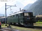 Die im neuen grnen Glanz stehende Ae 6/6 11402 ''Uri'' war einer der Publikumslieblinge am Gotthard-Jubilumsfest in Erstfeld am 8.9.07. Diese Lok war schon oft dem Untergang geweiht, vor 10 Jahren wollte man die Prototypen ausrangieren, im Jahre 2002 wurde sie nach Biel versetzt, wo sie aus Versehen als Ersatzteilspender gebraucht wurde. Anfangs Jahr machten sich ein paar Eisenbahner aus Erstfeld in Stundenlanger Fronarbeit daran, die damals ziemlich ruinierte 11402 wieder auzuarbeiten.