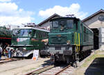 Wunderschöne Oldies: Ae 6/6 11407 und Ae 4/7 11026 präsentieren sich am Tag der offenen Tür im Bahnpark Brugg den Bahnfans. Brugg AG, 19.5.2024