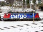 SBB Cargo  - Ae 610 463-2 im Depotareal von Biel / Bienne am 22.03.2008