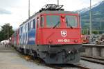 Schade was man aus den Urigen SBB Ae 6/6 Lokomotiven gemacht hat?   Cargo 610 439-2 auf dem Ausstellungsgelnde in Buchs SG, anlsslich des 150 Jhrigen Jubilums der Rheintallinien am 24.5.2008