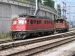 SBB Ae 6/6 11457 im Bahnhof Spiez am 26-7-2004