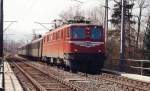 Ae 6/6 11419 mit IC in St. Gallen Bruggen am 01.04.1991.