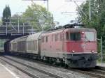 SBB - Ae 6/6 11442 mit Gterzug unterwegs bei Territe am 24.09.2008