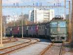 SBB - 6 Abgestellte Ae 6/6 im Gterbahnhof von Biel am 07.03.2009 