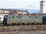 SBB - Ae 6/6  11513 im Depotarealvon Biel am 08.03.2009