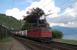 Ae 6/6 11456 mit Gterzug am 29.06.2009 in Rivaz