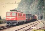 SBB Ae 6/6 11420 + Ae 4/7 10970 + Ce 6/8 14253 + Xrotm 96 - Maccagno - 25.06.1988