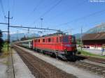 Ae 6/6 11425 ''Genve'' am 5.6.2010 whrend des Fotohalts in Salez-Sennwald.