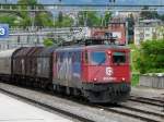 SBB - Lok Ae 6/6  610 420-2 vor Gterzug unterwegs in Siders am 10.05.2010