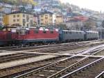 Die Re 4/4'' 11127 und die Ae 6/6 11491 ''Wohlen AG'' und 11508 ''Wettingen'' waren am 12.11.05 in Bellinzona abgestellt.