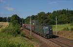 Ae 6/6 11517 ist mit EZ 44696 Zrich-Limmattal - Kornwestheim Rbf kurz vor Singen(Htw) auf den letzten Metern, bevor eine deutsche 185 den Zug bernehmen wird. 10.07.12