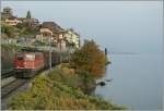 Die Ae 6/6 11485 mit einem Güterzug bei St-Saphorin.
25. Okt. 2012