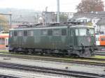 SBB - Ae 6/6 11501 im Bahnhofsareal in Solothurn am 27.10.2013