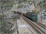 Ae 6/6 auf dem Luogelkinn Viadukt bei Hohtenn.
2. Mai 2006