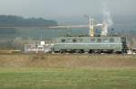 Die Ae 6/6 11407 Aargau in der Nhe von Otelfingen am 2.2.07.